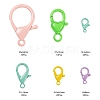 6 Style Spray Painted Eco-Friendly Alloy Lobster Claw Clasps FIND-LS0001-49-3