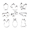 Non-Tarnish Stainless Steel Mixed Animal Shape Cookie Candy Food Cutters Molds DIY-H142-02P-2