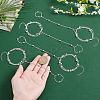 4Pcs Brass Satellite Chains Finger Ring Bracelets BJEW-HY0001-05S-3