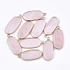 Natural Rose Quartz Pendants X-G-T112-23I-1