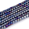 AB Color Plated Opaque Glass Beads Strands GLAA-T026-3x6mm-P09-1