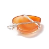 Natural Red Agate Pendants PALLOY-JF01663-09-3