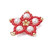 Glass Seed Beaded Star Pendants PALLOY-MZ00524-5