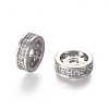Brass Micro Pave Cubic Zirconia Spacer Beads ZIRC-L088-03A-P-1