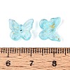 Transparent Spray Painted Glass Charms GLAA-T016-22B-3