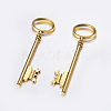 Tibetan Style Alloy Skeleton Key Large Pendants TIBEP-S105-AG-RS-1