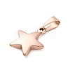 Ion Plating(IP) 304 Stainless Steel Pendants STAS-I135-25RG-2