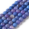 Dyed & Heated Natural Fire Crackle Agate Beads Strands G-P539-B01-03-1