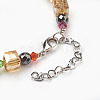Electroplate Glass Beads Bracelets BJEW-JB03865-05-3