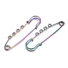 Ion Plating(IP) 304 Stainless Steel Safety Pins Brooch Findings STAS-K252-05B-RC-2