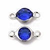304 Stainless Steel with Glass Connector Charms STAS-G305-08P-04-1