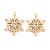 Brass Micro Pave Clear Cubic Zirconia Pendants KK-S389-14G-1