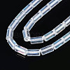 Electroplate Transparent Glass Beads Strands EGLA-T023-02-F03-3