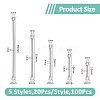 100Pcs 5 Styles 304 Stainless Steel Connector Charms STAS-DC0016-21-2