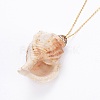 Spiral Shell Pendants Necklaces and Dangle Earrings Jewelry Sets SJEW-JS01012-6
