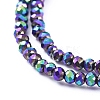 Electroplate Glass Beads Strands EGLA-F149-FP-06-3