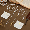 2Pcs 2 Styles Alloy Jesue Cross Virgin Pendant Necklaces NJEW-FG0001-24-4