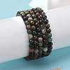 Natural Indian Agate Bead Stretch Bracelets BJEW-K212-A-010-2