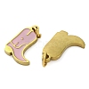 Ion Plating(IP) 304 Stainless Steel Enamel Charms STAS-Z104-05G-2