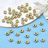 Rack Plating Brass Crystal Rhinestone Rondelle Space Beads RB-D303-G-4