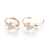 Brass Leverback Earring Findings KK-O104-02G-NF-2