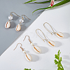 ANATTASOUL 3 Pairs 3 Style Narural Shell Dangle Earrings EJEW-AN0001-70-7