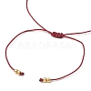 Natural Round Garnet Beads Braided Bead Bracelets for Women BJEW-JB11655-05-4