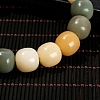 Natural Rudraksha Barrel Beaded Stretch Bracelets for Women PW-WG89164-01-4