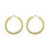 Awesome Design Ring Brass Hoop Earrings EJEW-BB01544-1