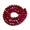 Electroplate Opaque Solid Color Glass Beads Strands EGLA-A044-P8mm-L02-3