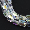 Electroplate Glass Beads Strands GLAA-G112-07H-3