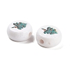 Christmas Theme Printed Opaque Acrylic Beads OACR-R004-01M-3
