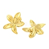 Ion Plating(IP) 304 Stainless Steel Flower Stud Earrings EJEW-D281-11G-2