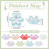 135Pcs 9 Colors Transparent Acrylic Bead Caps OACR-ME0001-28-2