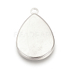 Tarnish Resistant 201 Stainless Steel Pendant Cabochon Settings X-STAS-S057-34-2