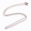 304 Stainless Steel Cable Chain Necklaces NJEW-P248-01RG-1