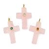 Natural Rose Quartz Pendants X-G-B180-01G-01-1