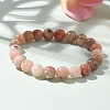 Natural Plum Blossom Jade Beads Stretch Bracelets X-BJEW-F380-01-B08-1