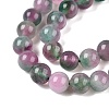 Dyed Natural White Jade Beads Strands G-T138-6mm-210-3-3