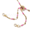 304 Stainless Steel Enamel Dapped Chains Slider Bracelets Making AJEW-JB01293-04-3