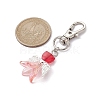 Angel Glass Pendant Decorations HJEW-JM01627-04-3