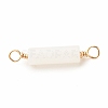 Natural White Jade Connector Charms PALLOY-JF01454-07-5