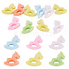 10Pcs UV Plating Opaque Acrylic Beads OACR-TA0004-10-2