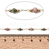 Handmade Natural Indian Agate & 316 Stainless Steel Round Link Chains CHS-L033-07G-04-2