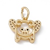 Rack Plating Brass Micro Pave Cubic Zirconia Charms KK-G451-26G-2