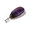Natural Amethyst Pendants G-P474-01P-08-3