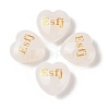 Natural Quartz Crystal Heart Engraving MBTI Figurines Statues for Home Office Desk Decorations G-K353-05P-1