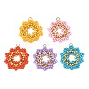 Glass Seed Beaded Pendants PALLOY-MZ01411-1