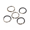 5Pcs 5 Style Natural Mixed Gemstone Round Beaded Stretch Bracelets Set BJEW-JB08829-4