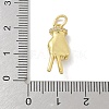 Brass Micro Pave Clear Cubic Zirconia Pendants KK-M300-07G-01-3